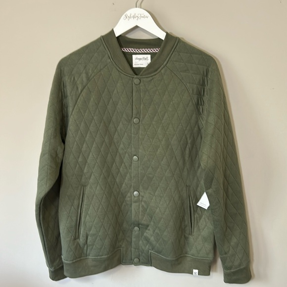 NWT SOVEREIGN CODE Men’s Olive Green Diamond Quilted Princeton Coat - Picture 2 of 13